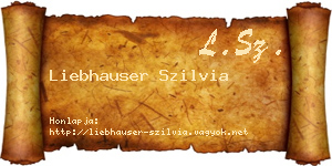Liebhauser Szilvia névjegykártya