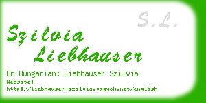 szilvia liebhauser business card